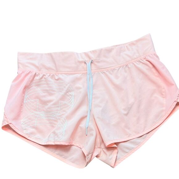 Under Armour Peach & White Nylon Shorts - Picture 1 of 9